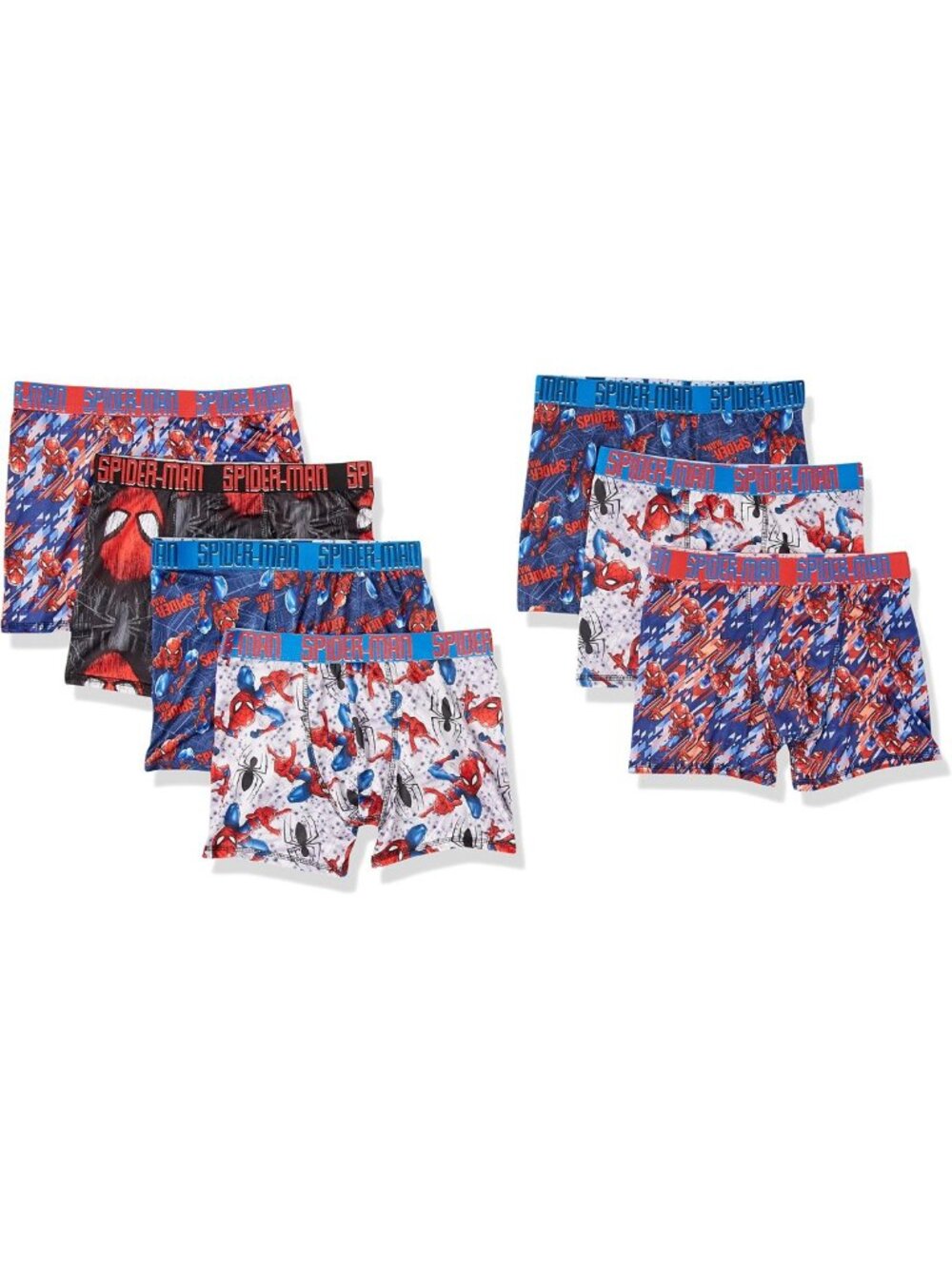 7-Pack Athletic Boxer Briefs - Stylish Prints, Comfortable Fit, Sizes 4-12
